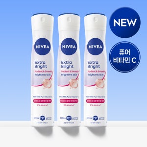 니베아 데오드란트 스프레이 엑스트라 브라이트 200ml, 3개