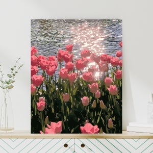 DIY 명화그리기 세트 캔버스페인팅 유화그리기 300x400mm, 튤립 레이크