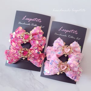 엔젤 보석 리본 핸드메이드 유아 여아 공주 헤어핀세트 (티니핑리본)
