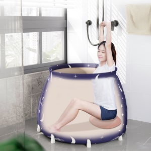 성인 접이식욕조 항아리 튜브형 간이욕조 반신욕기 휴대용 가정용사우나