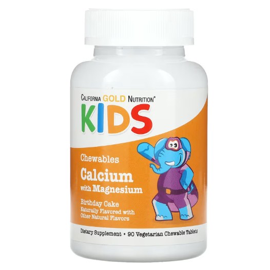 캘리포니아 골드 어린이 키즈 칼슘 &amp; 마그네슘 츄어블 90정 고약사 약들약 유아