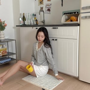 디아르 스트라이프 시밀레 극세사 욕실 주방 화장실 현관 발매트 40x60cm