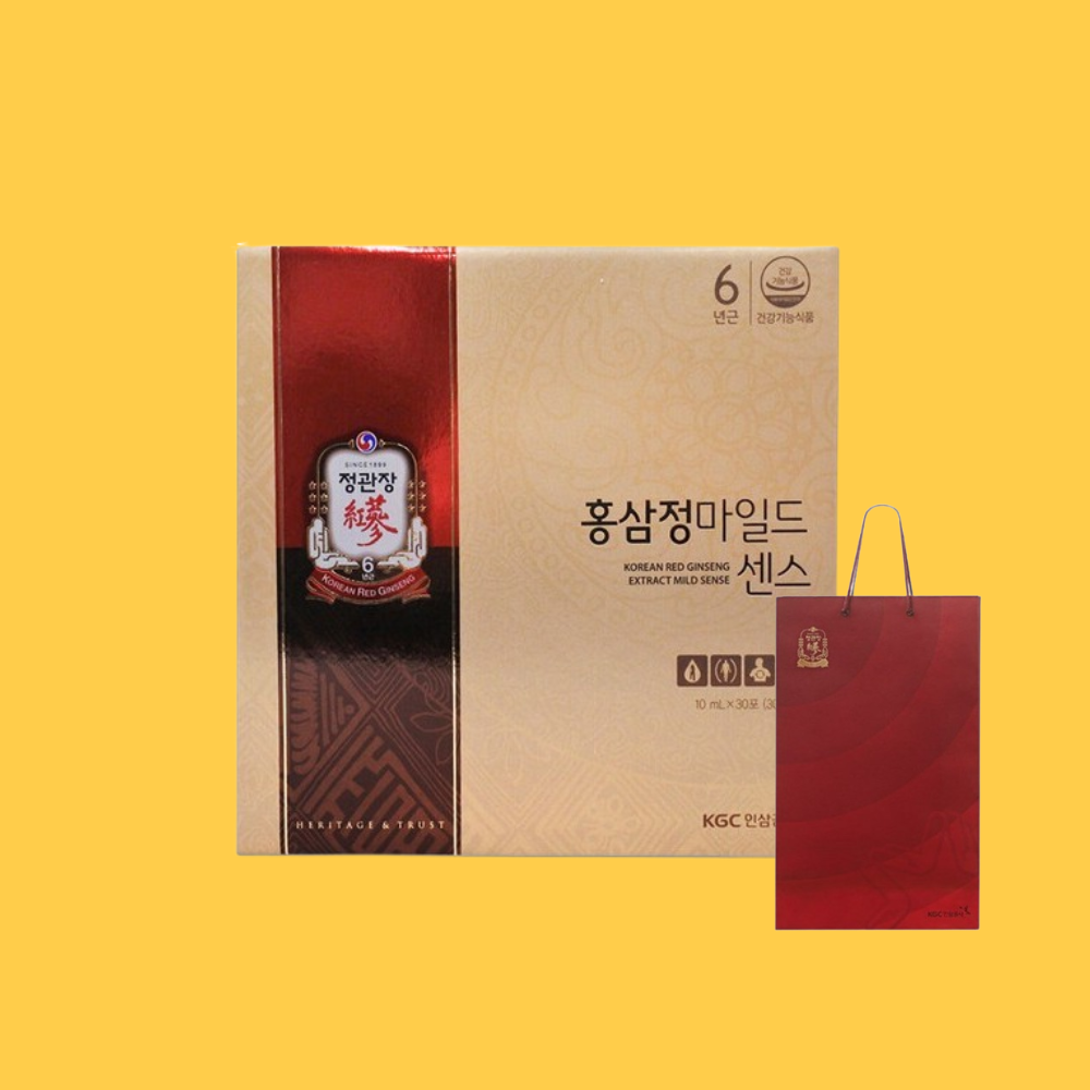정관장 홍삼정 에브리타임 마일드센스 홍삼스틱 홍삼진액 10ml 쇼핑백포함 30포, 1개