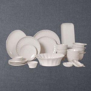 벨르메종 크림 화이트 4인 식기세트 10종 24P 구성 디너세트 프렌치 감성 빈티지 그릇