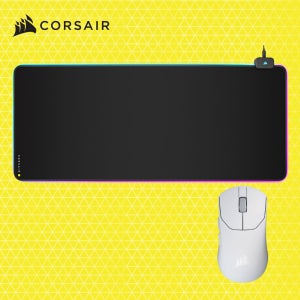 커세어 세이버 v2 PRO 초경량 게이밍마우스 화이트 + MM700 RGB EXTEND