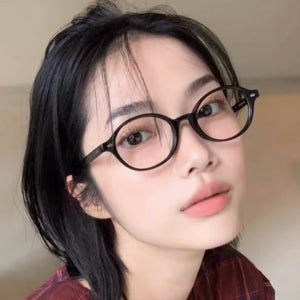 가벼운 긱시크 둥근 블랙 브라운 안경 블루라이트 차단 패션 고도근시 오벌형 얇은 안경테