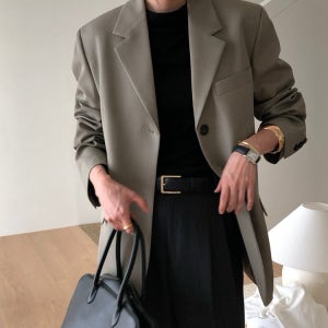 언더스탠딩 리스페셜 자켓 가을 긴팔 하객룩 오피스룩 루즈핏 카라 재킷