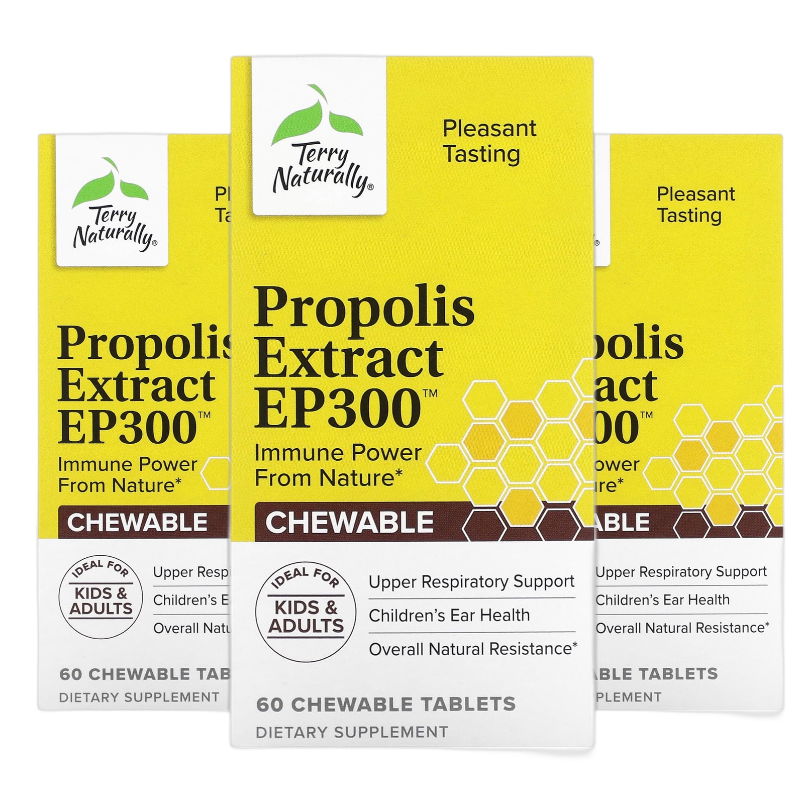 <b>테리내추럴리</b> 프로폴리스 Propolis 추출물 EP 300 츄어블 정 60정 2+1