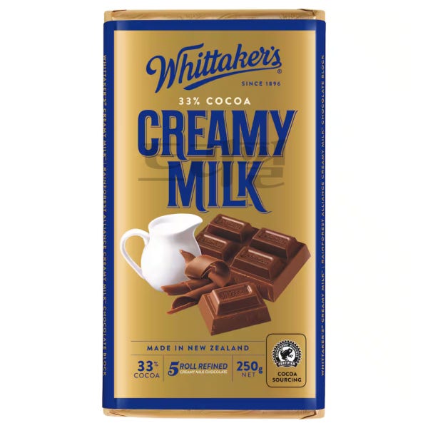 휘태커스 초콜릿 크리미 밀크 블럭 벽돌 250g외 48종 뉴질랜드 Whittakers