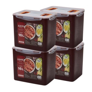 진공 다용도 김치통 2+2 김장 보관 밀폐용기 16L