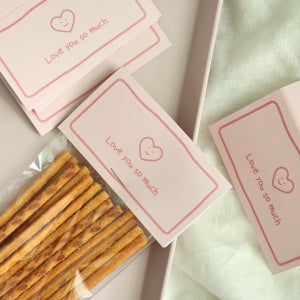 하트미 헤더택 빼빼로 데이 발렌타인 하트 선물포장 쿠키 스몰바스켓