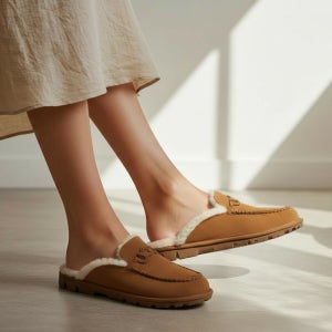 오즈웨어 호주 어그 프리맨틀 서지 로고 여성 털 슬리퍼 OB936W