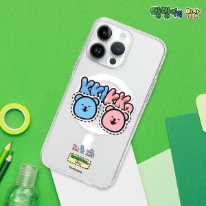 빵빵이 미니멀 맥세이프 투명 케이스 젤하드 끼꼬끼꼬, 아이폰17 프로