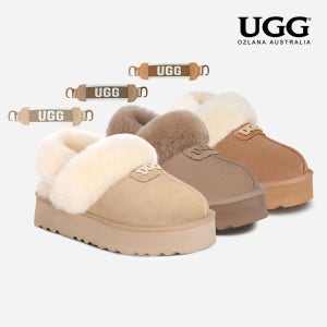 오즈라나 어그 호주 키높이굽 양털로고 코케트 탈부착 2종밴딩 슬리퍼 OZ3005