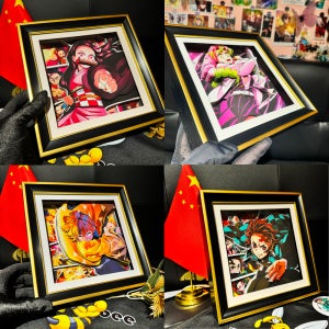 귀멸의 칼날 피규어 귀칼 피규어 3D 액자 교메이 쿄쥬로 네즈코 탄지로 이노스케