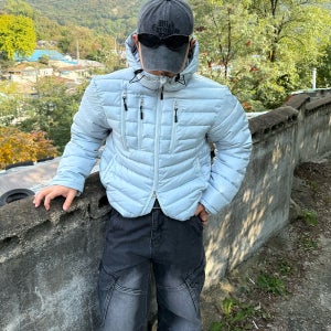 경량패딩 멀티 포켓 후드 패딩 점퍼