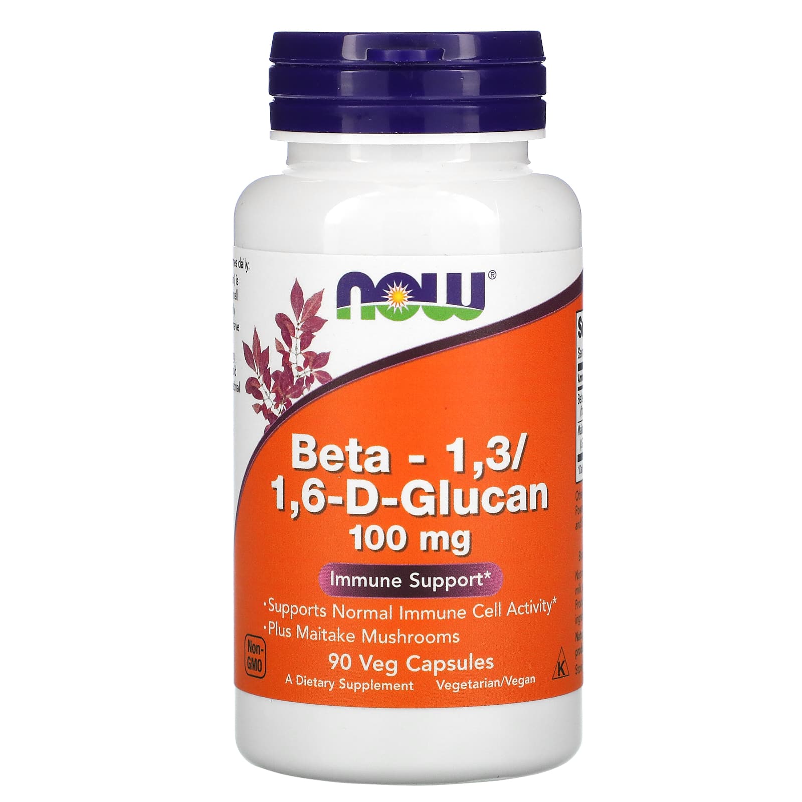 NOW Foods <b>베타</b><b>1316</b>D<b>글루칸 100mg</b> 베지 캡슐 90정