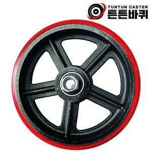 25cm(10인치)고중량 우레탄바퀴 휠세트 고하중산업용캐스터 하중500kg 바퀴폭60mm