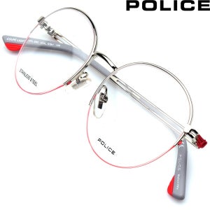 폴리스안경테 VPL880-579Y 동글이 반무테 명품