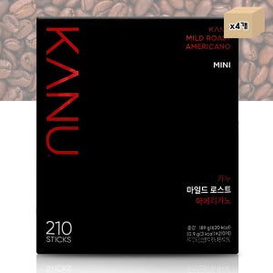 카누 마일드 로스트 아메리카노 미니 210T x 4개 1박스 대용량