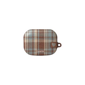 BROWN CHECK PODS CASE, 브라운 체크 에어팟 버즈 하드 이어폰케이스
