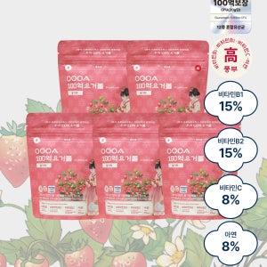 [100억요거볼] 유산균 요거트과자 유아간식 요거트간식 아기간식 요거볼 20g, 5개