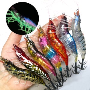 리얼 새우 에기 야광 쉬림프 쭈꾸미 문어 갑오징어 수평 애기