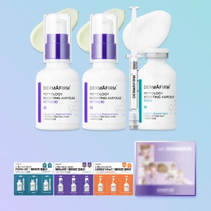 [타임특가][에코백 증정] 더마펌 펩트올로지 부스팅 앰플 2종 SET (레티노이드 30ml 2개+PDRN 30ml 1개)