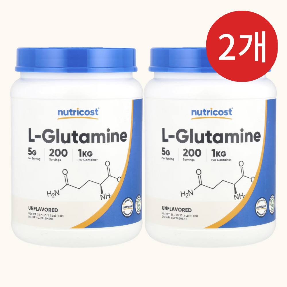 뉴트리코스트 <b>L</b> <b>글루타민 파우더 1kg</b> 2개
