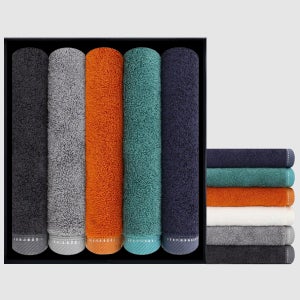 송월타올 솔리드뱀부무지40 5매선물세트 뱀부얀 30수 고중량200g 고급선물세트