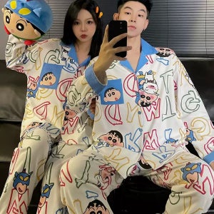 크레용 신짱 짱구 커플잠옷 세트 긴팔 긴바지 면혼방 3XL