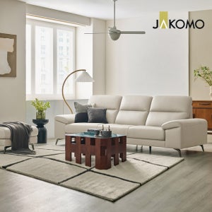 [자코모] 드로우 3.5인 천연면피 소가죽 소파+스툴