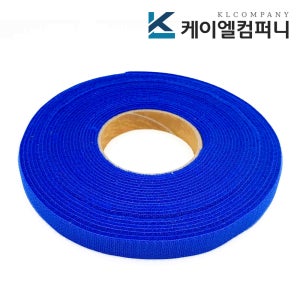 폭 2cm 국산 전선 케이블정리 컬러 암수한몸양면벨크로 25개, 10미터, 파란색일반형