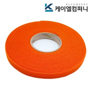 폭 2cm 국산 전선 케이블정리 컬러 암수한몸양면벨크로 50개, 10미터, 주황색일반형