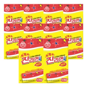 오뚜기 톡톡톡 진라면 스틱 매운맛 50g, 10개