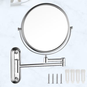 욕실 양면 벽걸이거울 셀프이발 면도 확대경 이발거울 각도조절 확장형 면도경