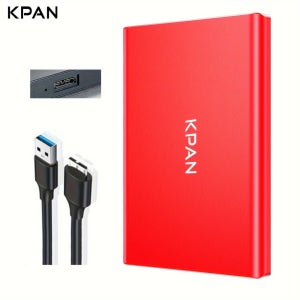 KPAN USB 3.0 외장하드 500GB 휴대용 빨간색 500GB 유형-c