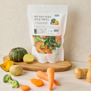 국내산 제주산 야채 믹스 냉동 손질 야채(감자 단호박 브로콜리 당근) 혼합 채소 700g