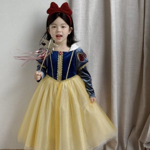 [머리띠포함]백설공주 드레스 여아 유아 디즈니 공주옷 공주원피스 할로윈 코스튬 캐릭터 파티복