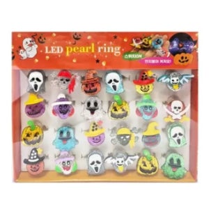 해피프랜즈 LED할로윈반짝반지 해골유령미라 낱개