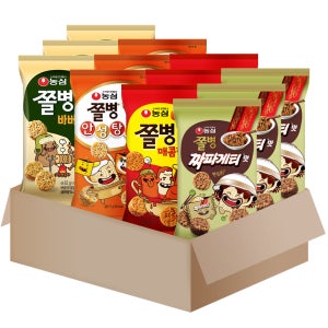 쫄병스낵 4종 12개{매콤한맛+안성탕면+짜파게티+바베큐맛} (SM052)
