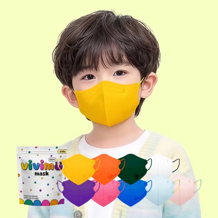 케이리얼 비비무 어린이마스크 새부리형 키즈 20매 9color 소형