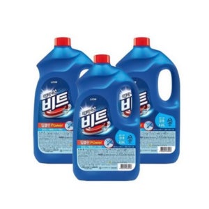 비트 딥클린파워 액체세제 일반/드럼 겸용 용기 4L x 3개