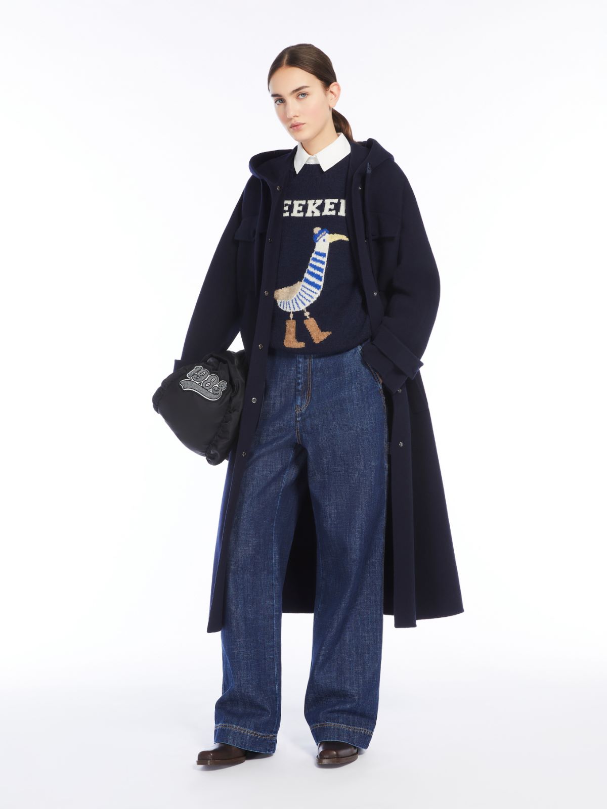 WEEKEND막스마라, LEVANTE 더블 페이스 울 후드 코트 (2024FW)