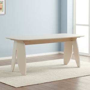 화이트 식탁테이블 대형 카페 디자인 6인용 세라믹식탁 슬렉스 2000mm, 미스트베이지