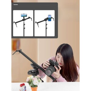 전문가용 비디오 슬라이더 먹방 촬영 장비 유튜브 카메라 33cm 전용 모델 상단 나사 1 4