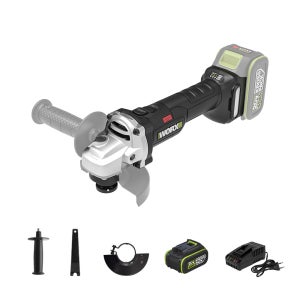 웍스 충전 앵글 그라인더 20V 4.0Ah 배터리1개 100mm WU806.5 핸드