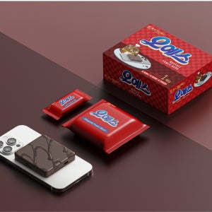 (구)미니덕트 오예스 맥세이프 보조배터리 4000mAh, 초코브라운