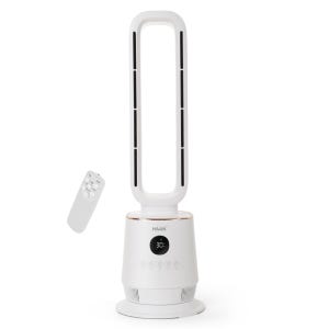 한경희 날개없는 타워형 무드등 리모컨 온풍기 전기히터 GF-FN5100 화이트