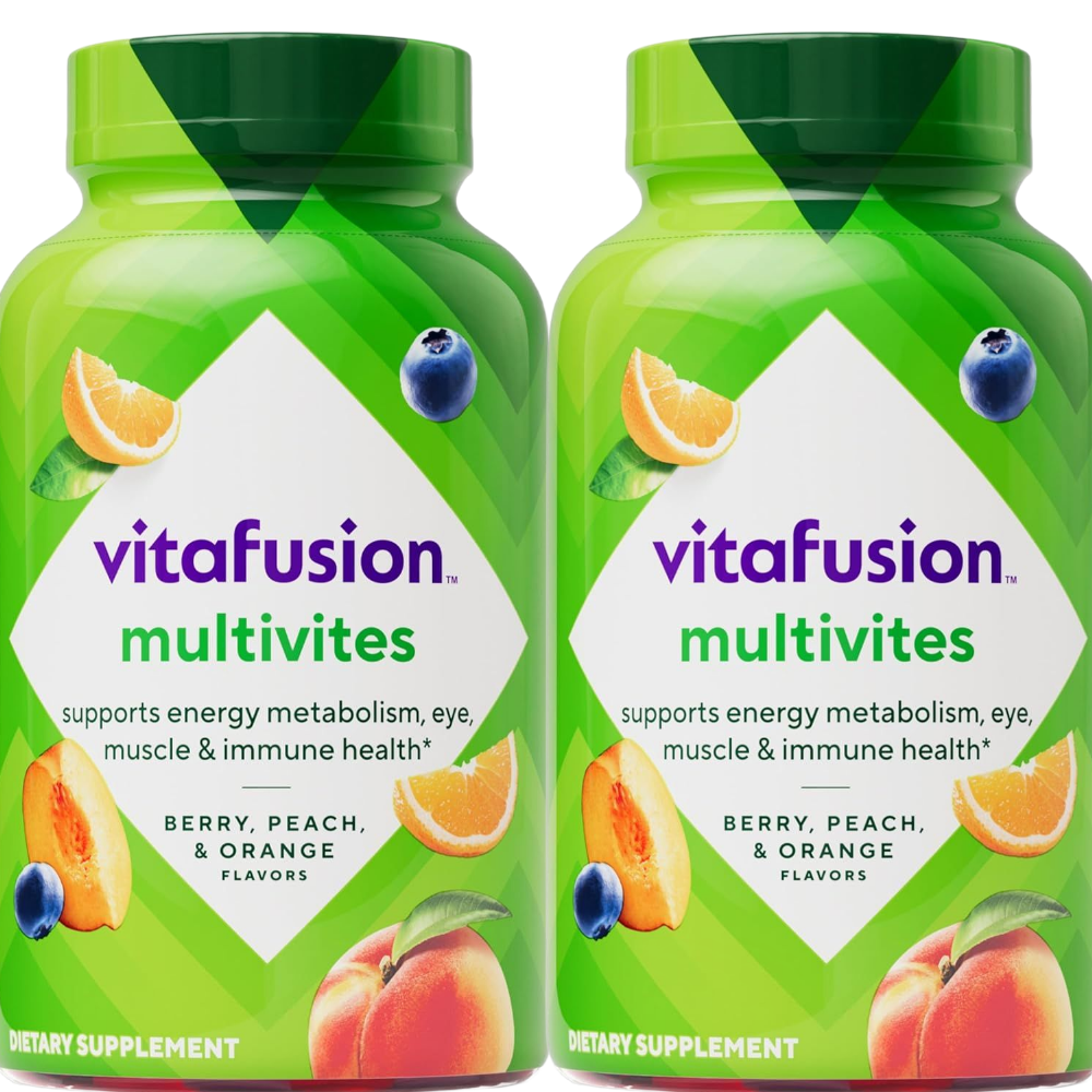 <b>Vitafusion</b> <b>비타퓨전</b> 멀티비타민 복숭아 베리 오렌지맛 120구미 2개